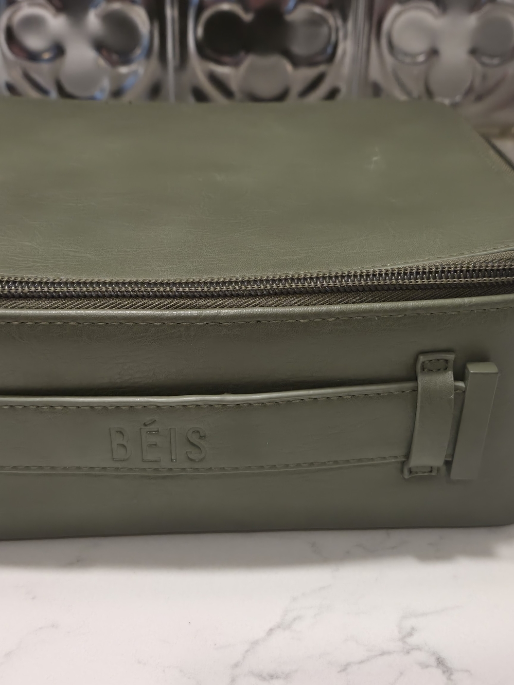 BEIS Olive Travel Makeup Bag